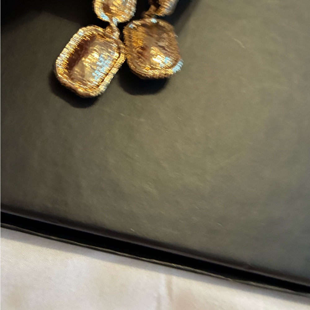Cara Cara Gold and Crystal Statement Earrings - Picture 5 of 5